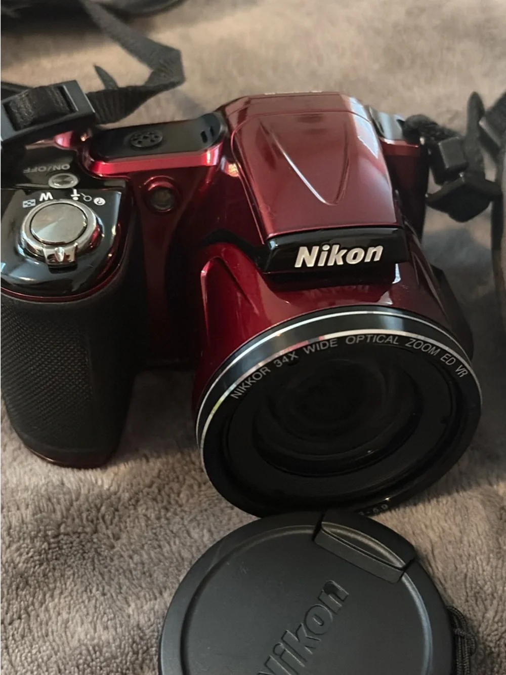 Nikon Red Compact Bridge Camera with 34x Optical Zoom